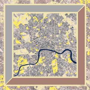 London overlaid - Yellow City Scarf