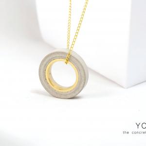 Concrete ring, concrete necklace