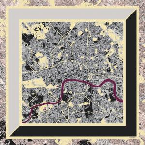 London overlaid - Grey City Scarf