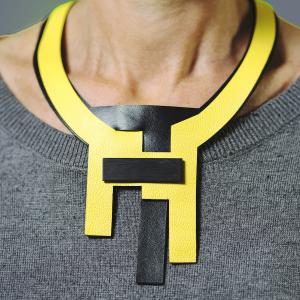 Paranoid Android modular necklace leather