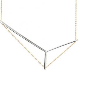 AXIS NECKLACE IN SILVER AND GOLD