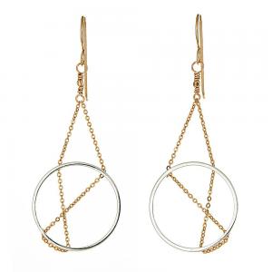 INNER CIRCLE EARRINGS IN STERLING SILVER AND GOLD