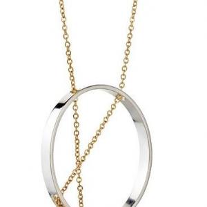 INNER CIRCLE NECKLACE IN STERLING SILVER AND GOLD
