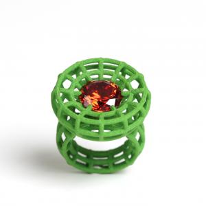 Green Cocktail Ring Circles