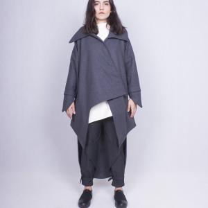 Winter Cashmere Dark Gray Wrapper Jacket for Women
