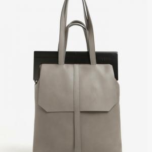 The Grey Leather Handbag
