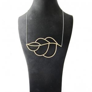 LEAFY necklace no.1 - brass/silver
