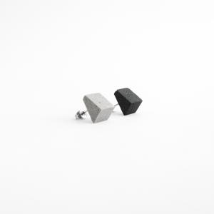 Concrete Earrings Black & Gray 4