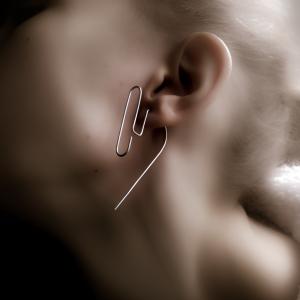 Unique threader earrings.Geometric earrings.