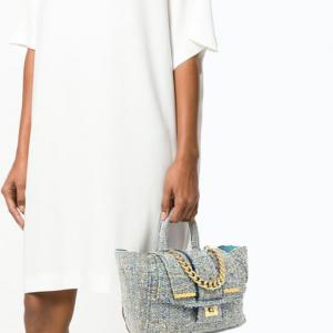 Woman handbag washable  Cotton Tweed M