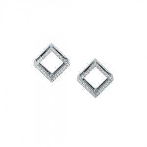 Cube Earrings-White