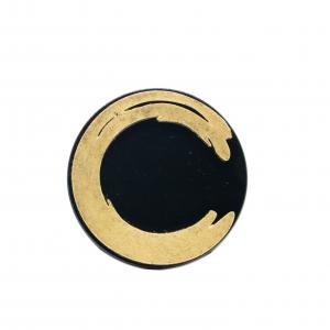 Hand Dyed limited Edition Enso Gold Brooch No.2