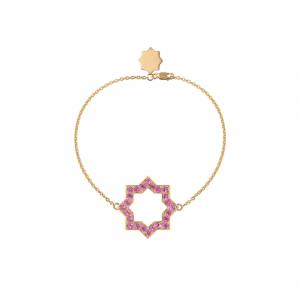 Noor Bracelet 18k Yellow Gold Pink Sapphires