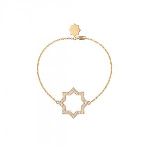 Noor 18k Yellow Gold White Diamonds Bracelet