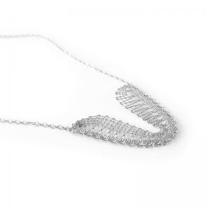 Parabolace | Geometric bobbin lace necklace