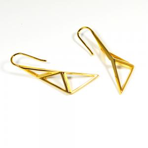sWINGS STRUCTURA Earrings 18k Gold Plated Brass