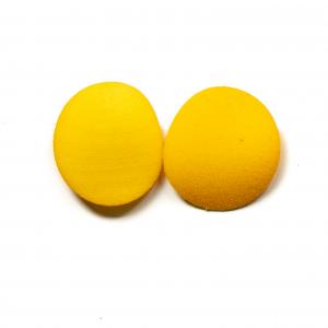 Minimal earrings Yellow with silver 925