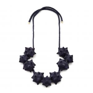 Superorder dark blue leather necklace